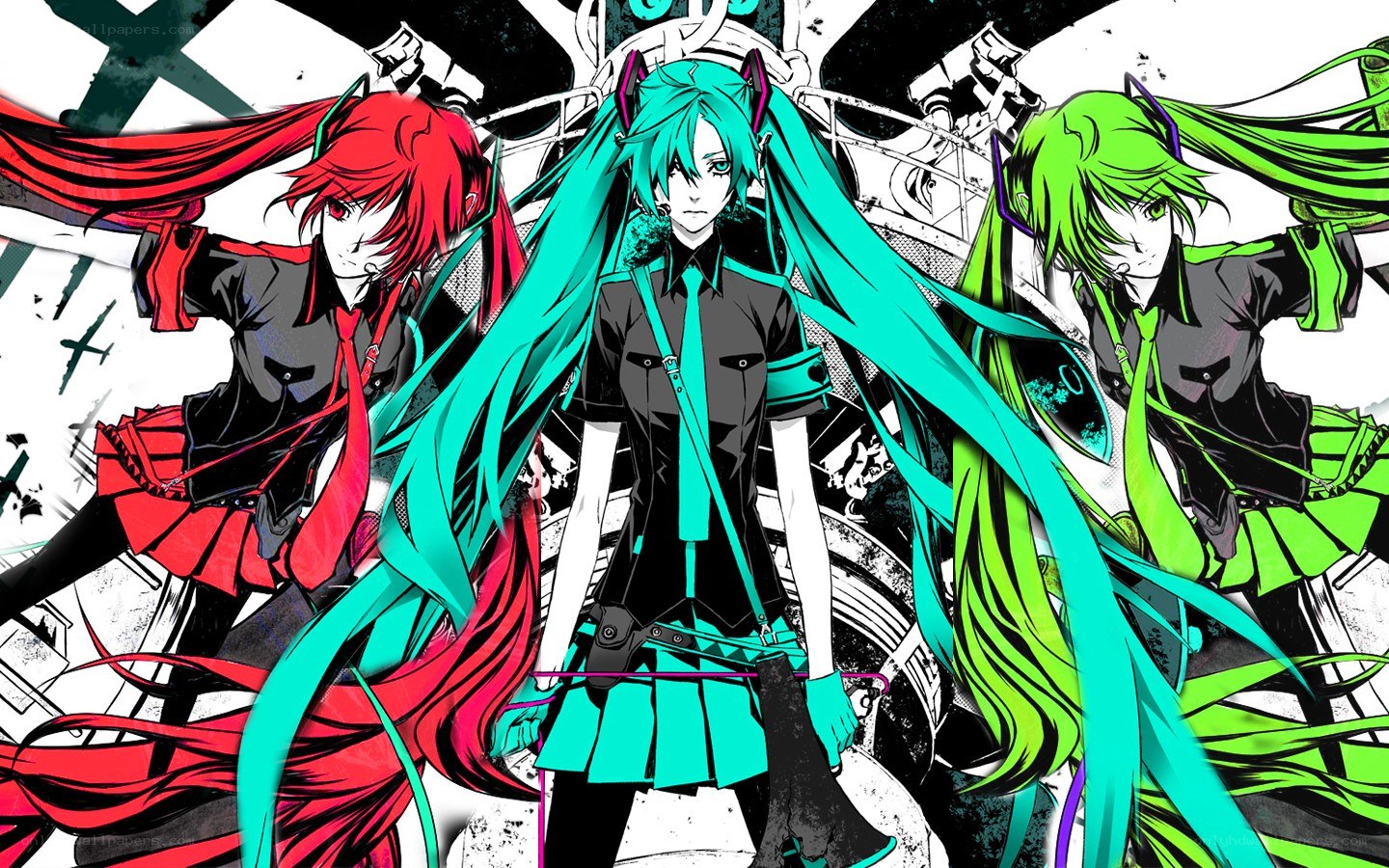 Vocaloid characters in action