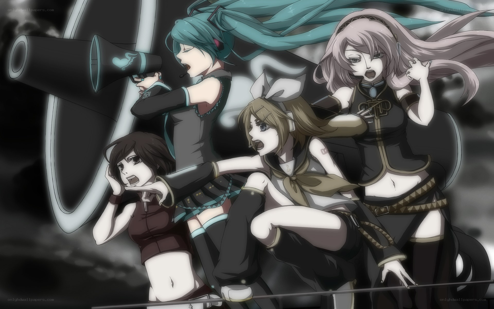 Vocaloid characters in action