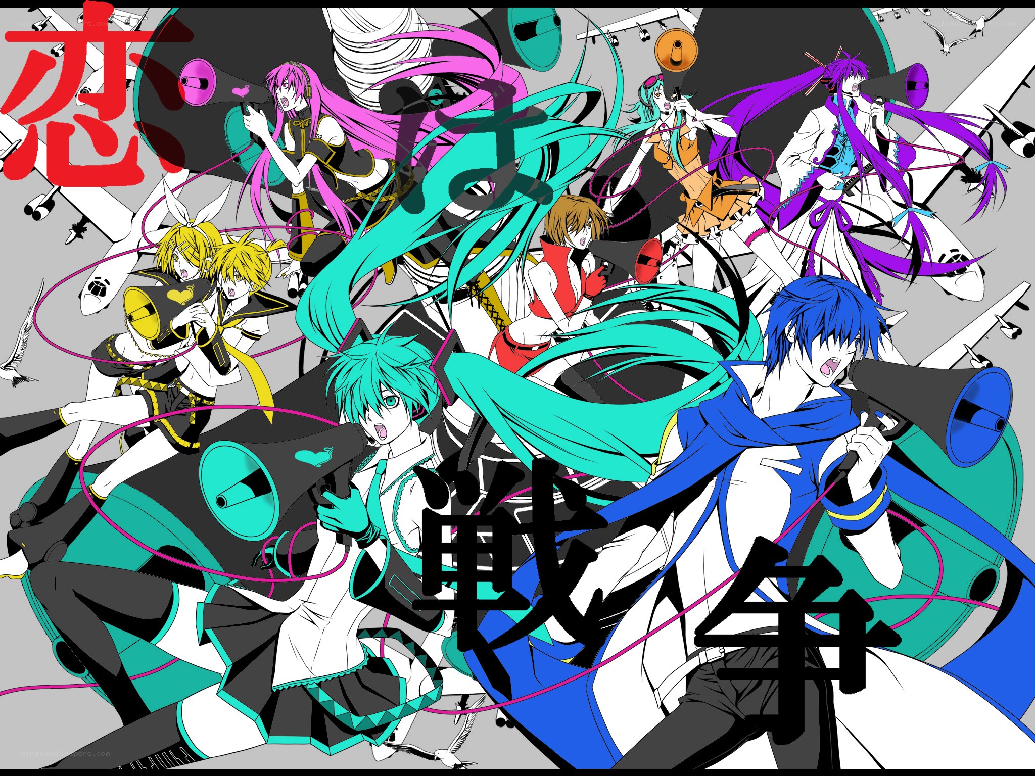 Vocaloid characters in action