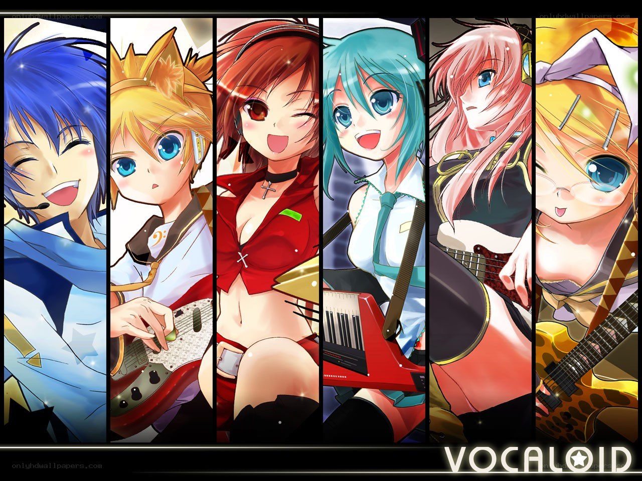 Vocaloid characters in band