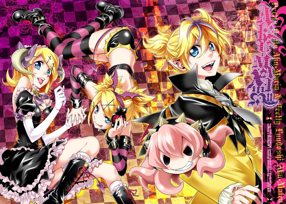 Vocaloid characters in gothic outfits