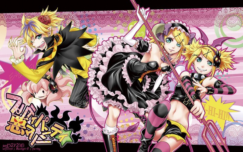 Vocaloid characters in maid outfits