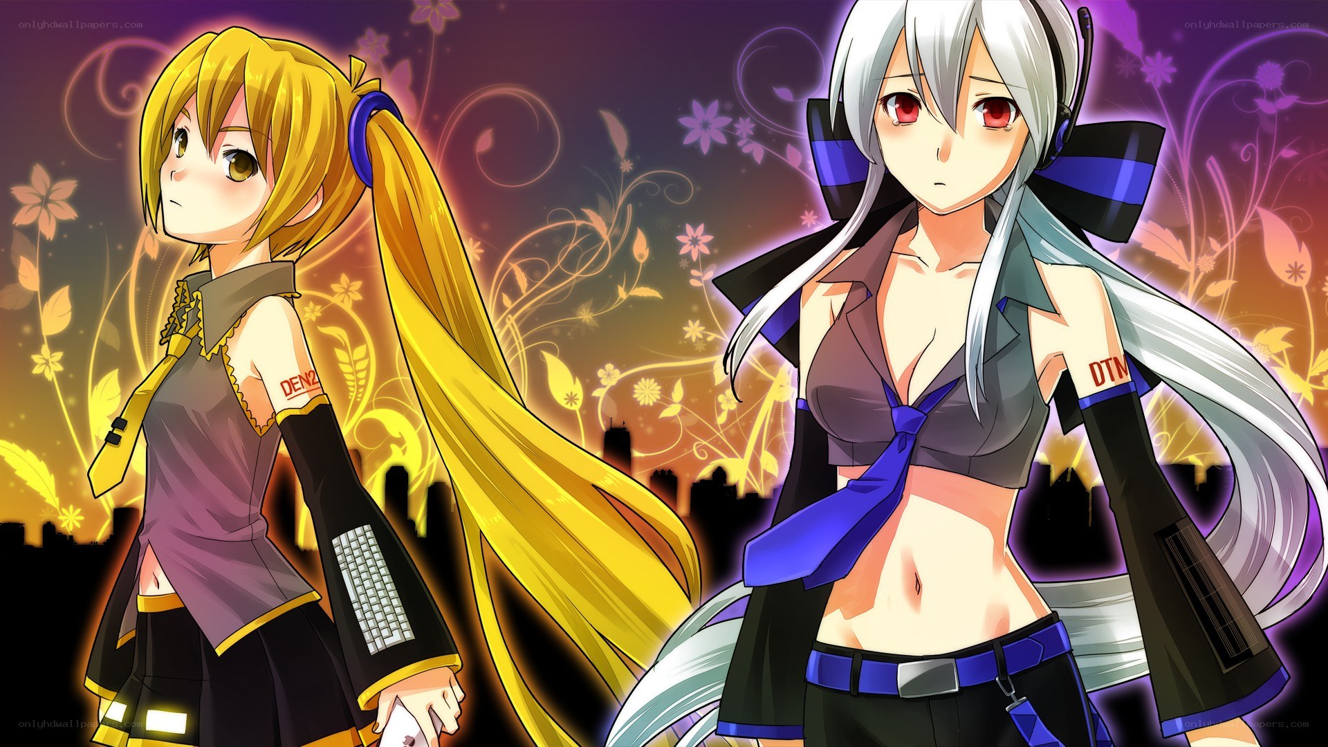 Vocaloid characters in vibrant scene