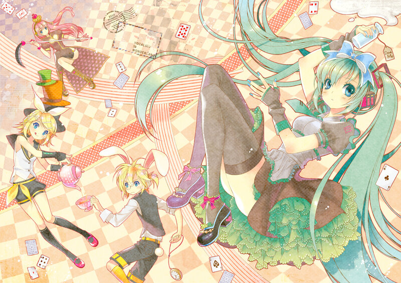 Vocaloid characters in Wonderland