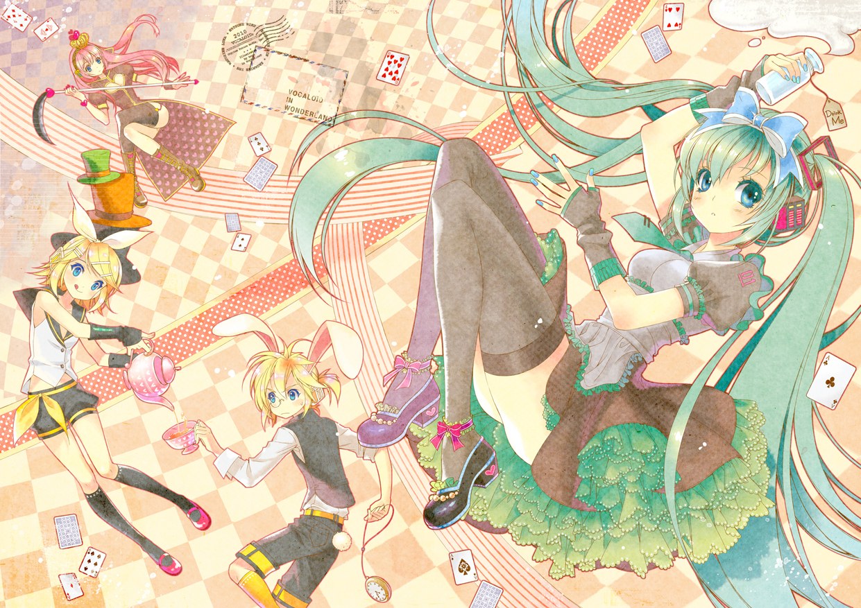Vocaloid characters in Wonderland