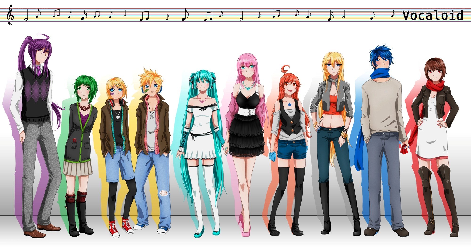 Vocaloid characters lineup