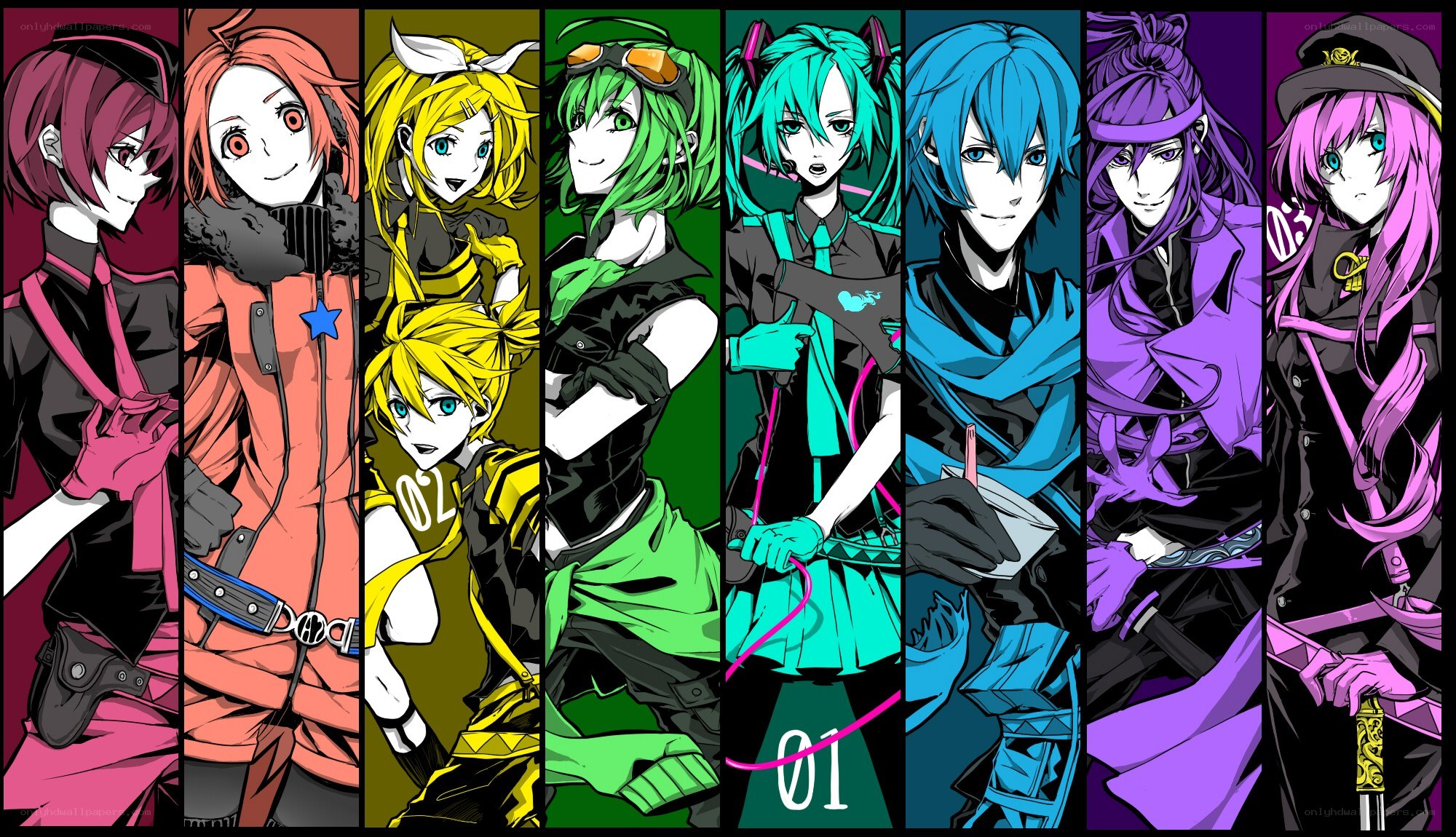 Vocaloid characters lineup