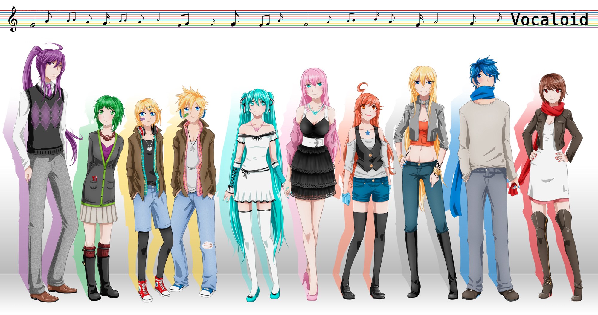 Vocaloid characters lineup