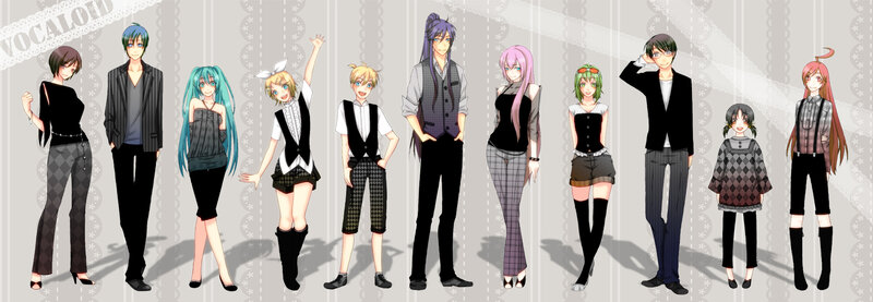 Vocaloid characters lineup