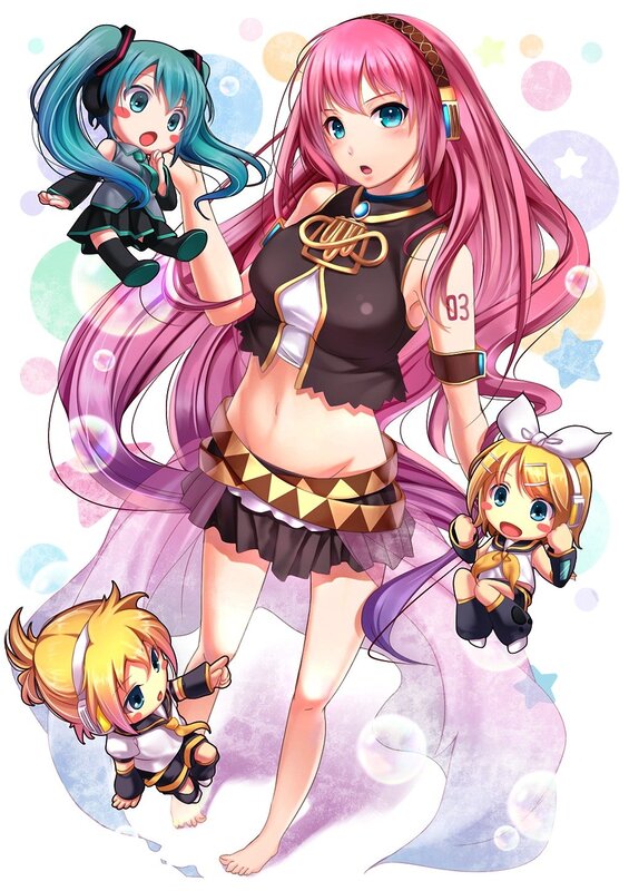 Vocaloid characters with chibi versions