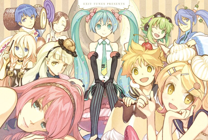 Vocaloid characters with sweets