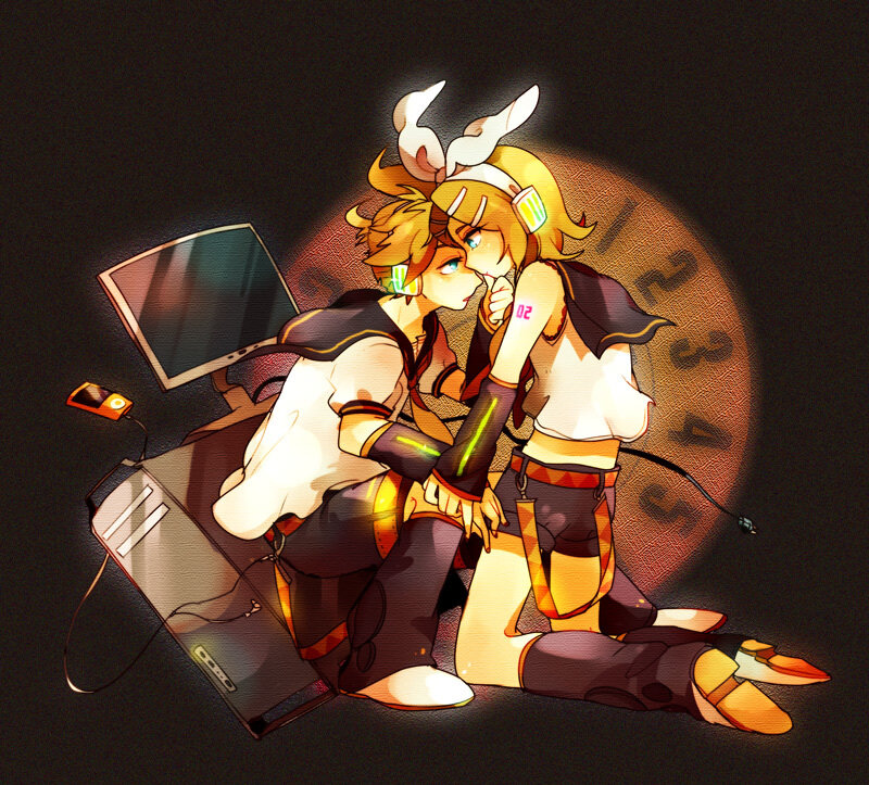 Vocaloid couple in digital world