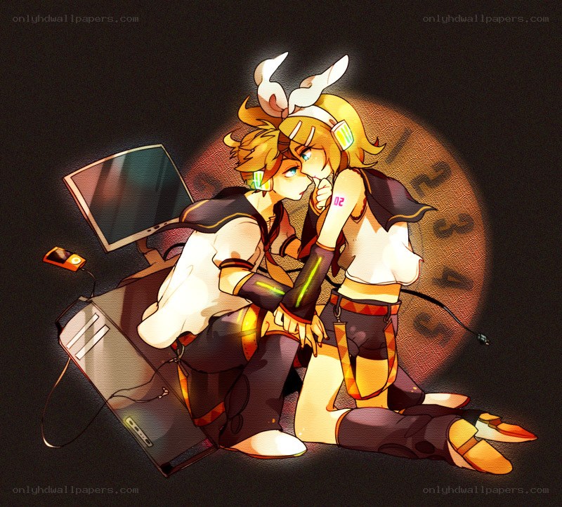 Vocaloid couple in digital world