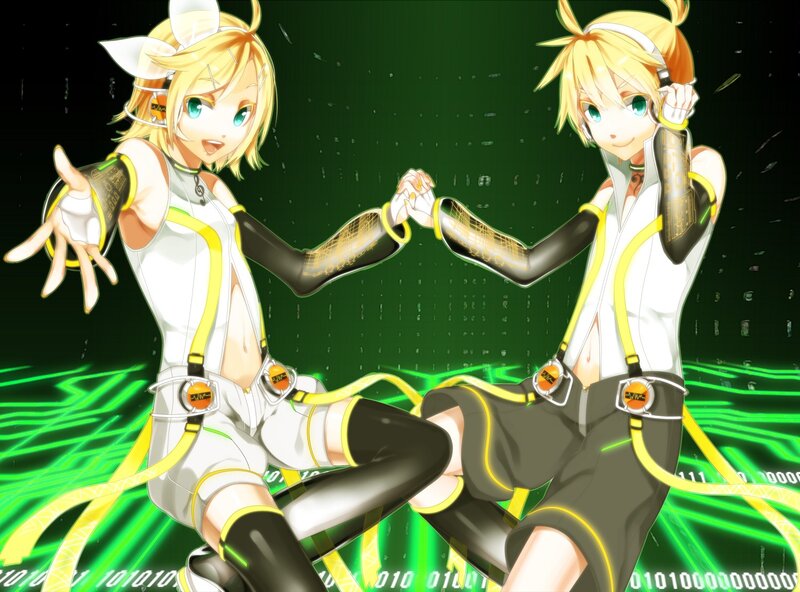 Vocaloid duo dancing