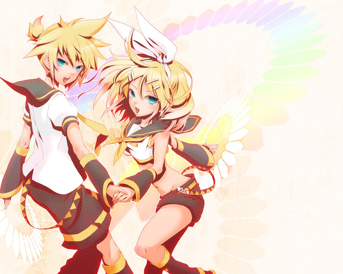 Vocaloid duo dancing