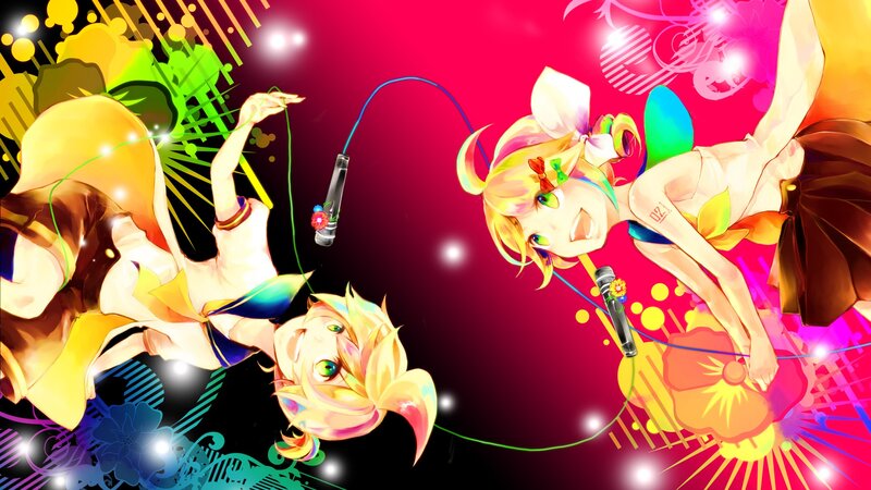 Vocaloid duo performing