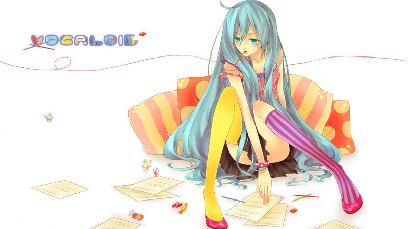 Vocaloid girl with long hair