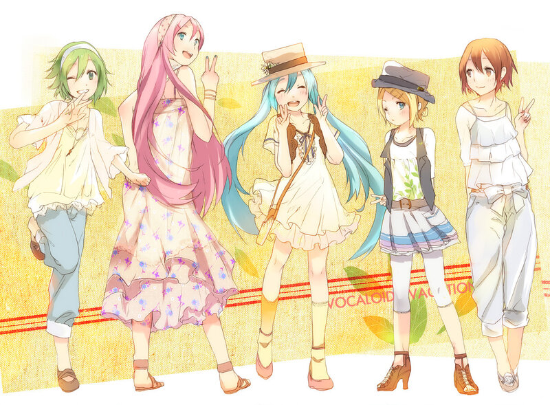 Vocaloid girls on vacation