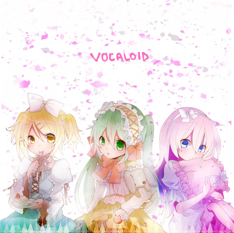 Vocaloid girls with flowers