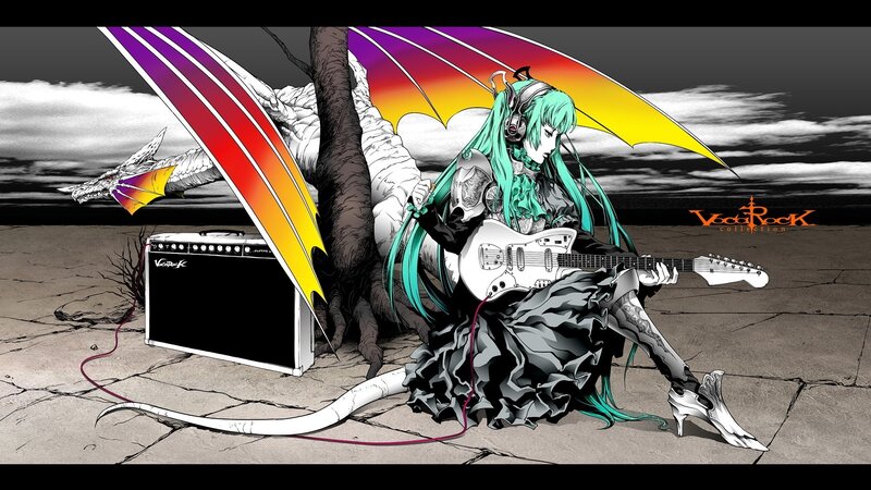 Vocaloid guitarist with dragon