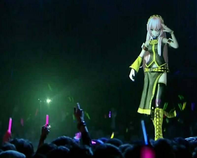 Vocaloid performer on stage