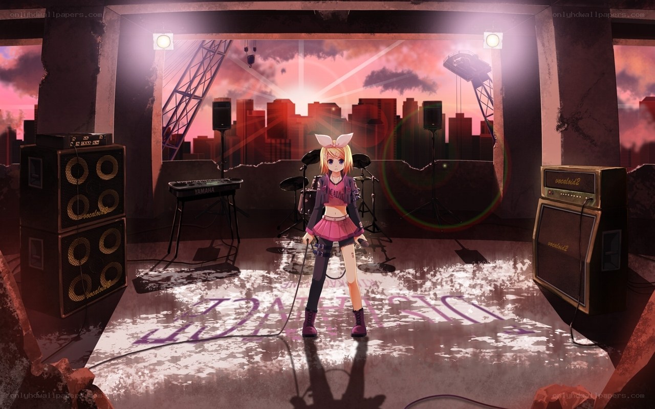 Vocaloid performer on stage