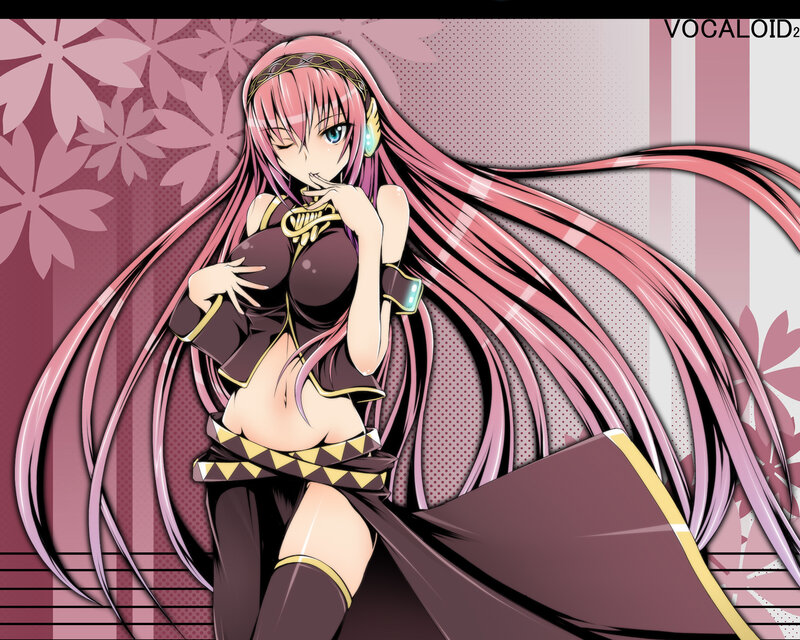 Vocaloid pink-haired character