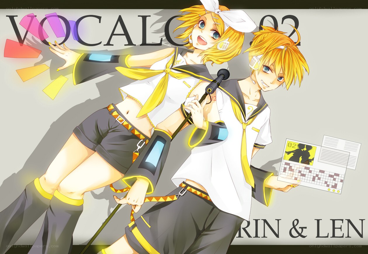 Vocaloid Rin and Len characters