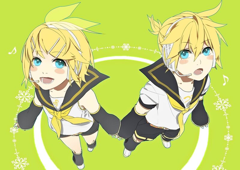 Vocaloid twins dancing