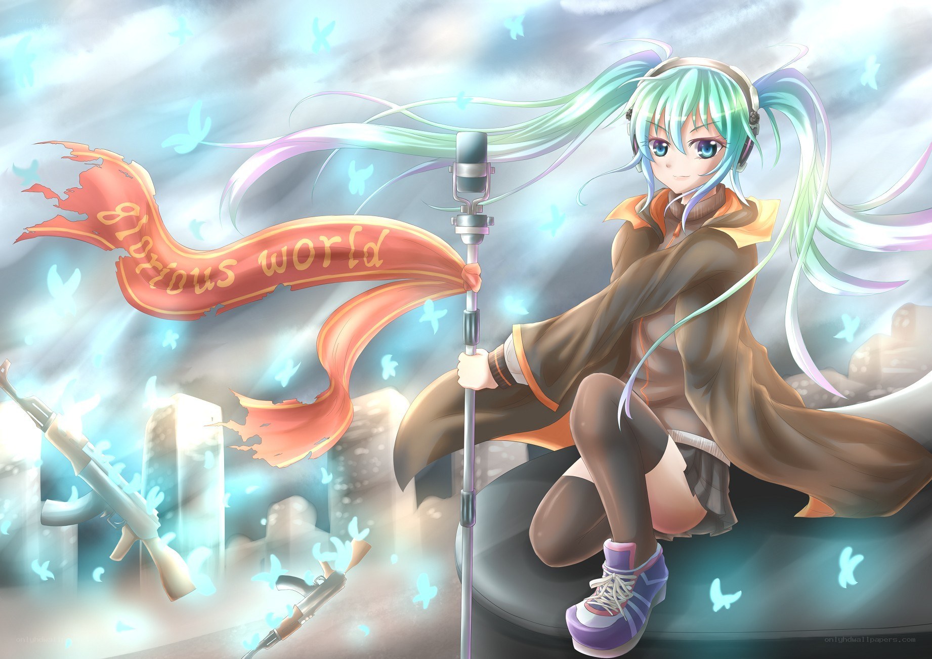 Vocaloid with microphone