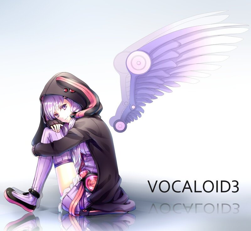 Vocaloid3 character with mechanical wings