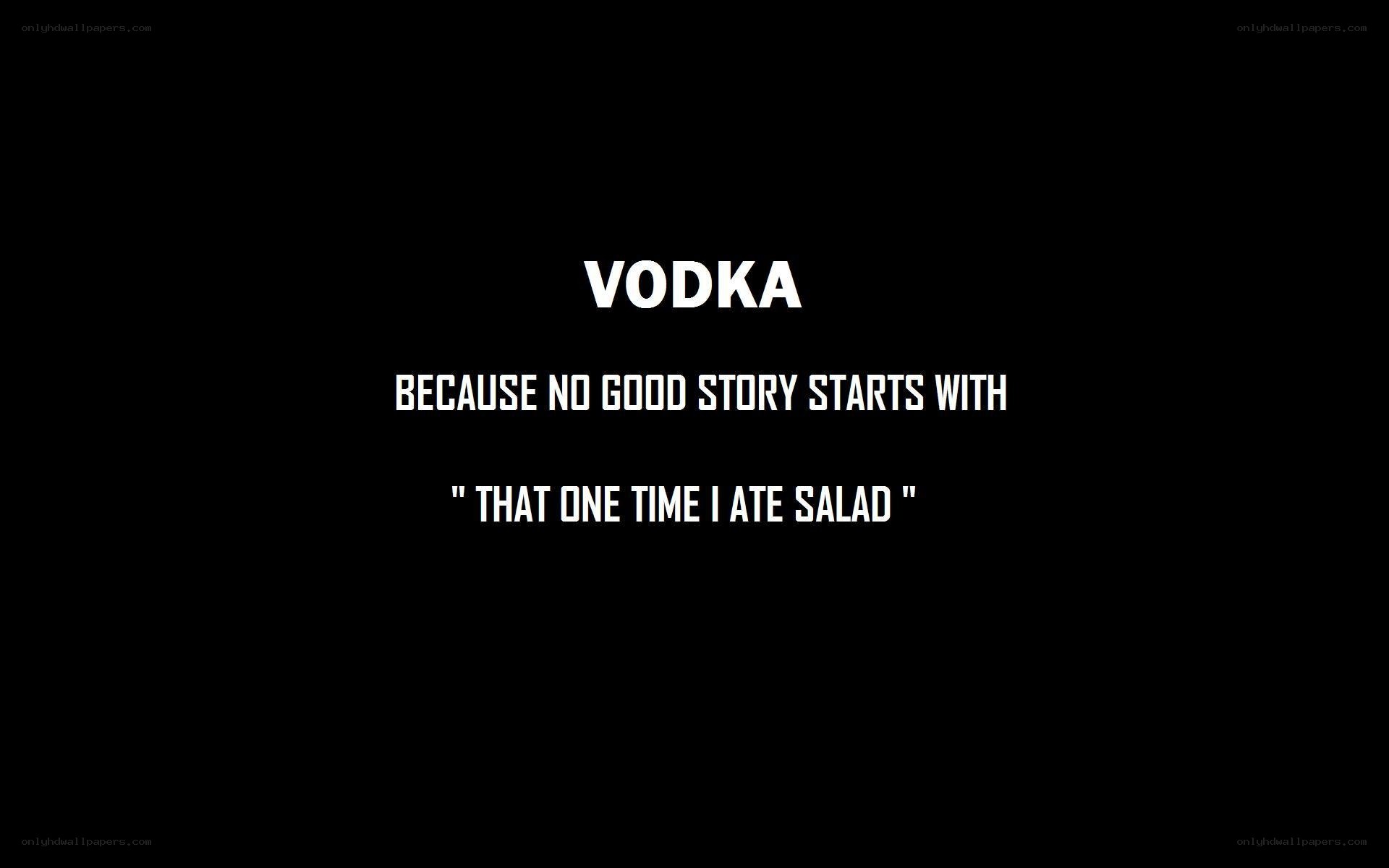 Vodka ad with quote