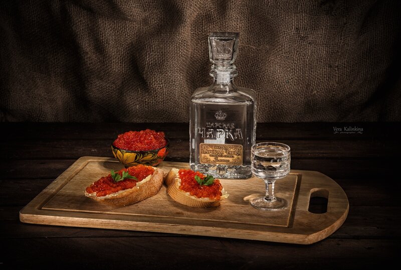 Vodka and Caviar Appetizer