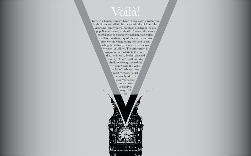Voila! text and clock tower