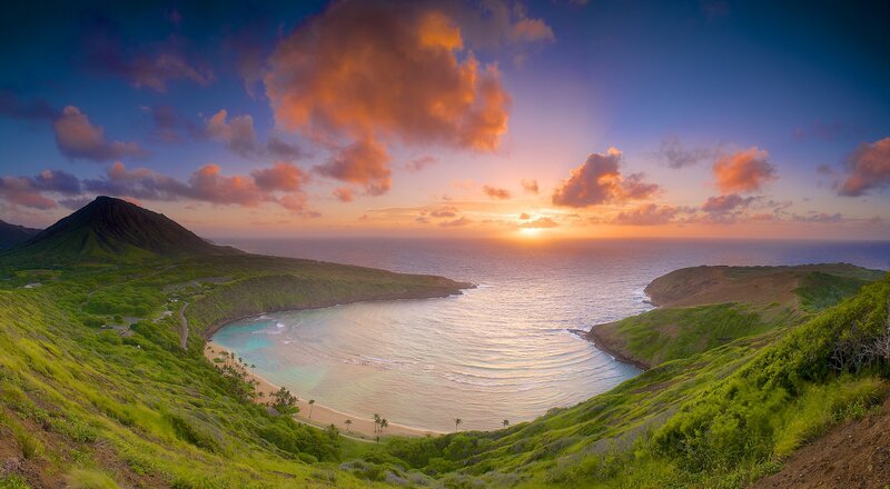 Volcanic Bay at Sunset