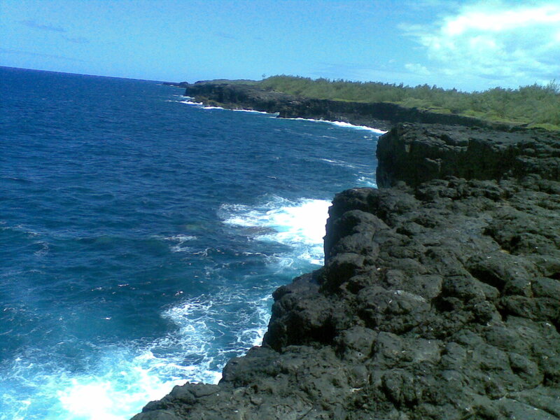 Volcanic Coastline — Blue, Serene