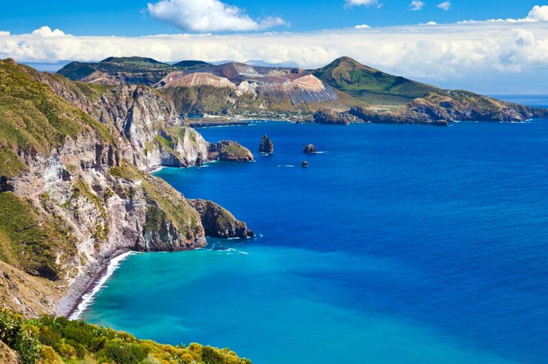 Volcanic Coastline — Blue