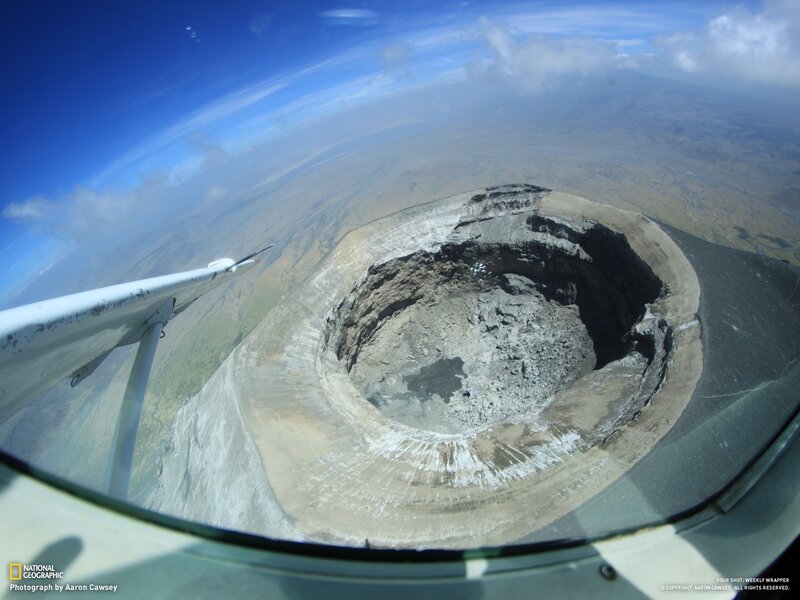 Volcanic Crater from Plane