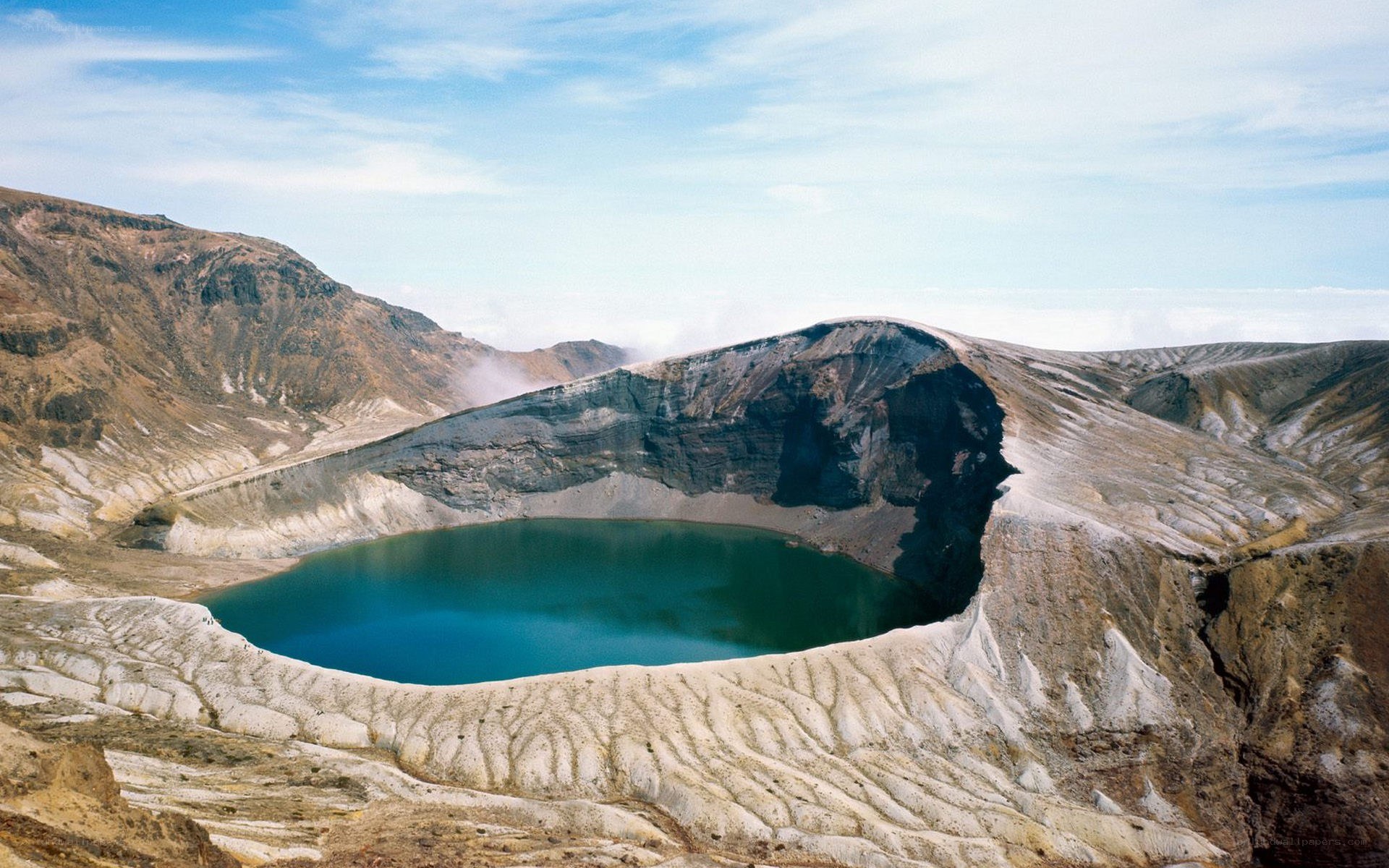 volcanic crater lake