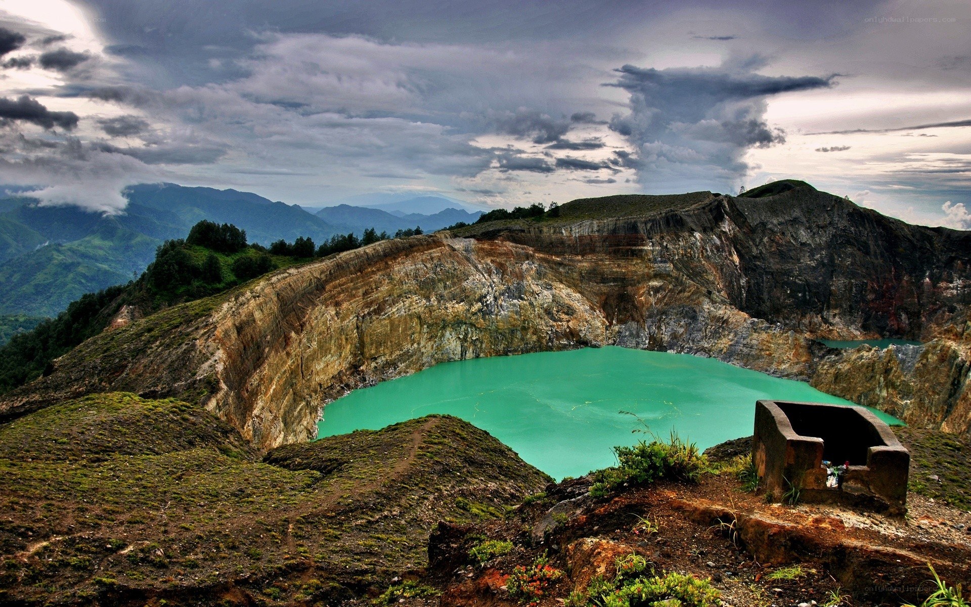 volcanic crater lake