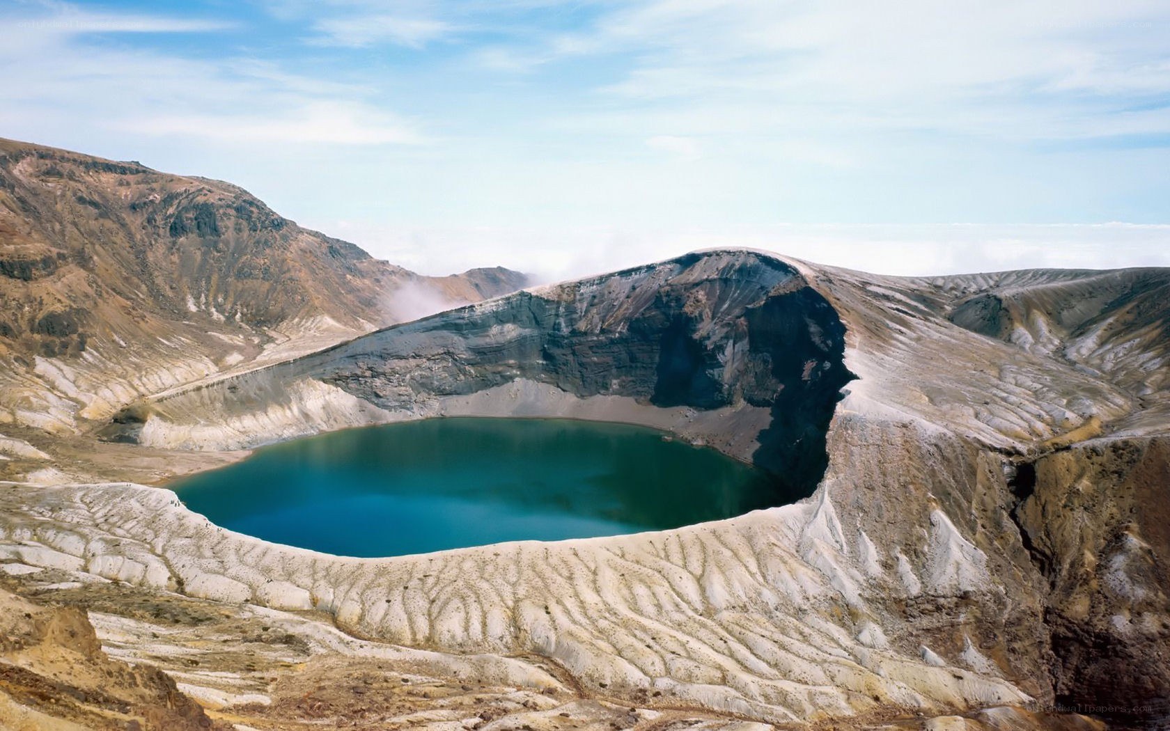 volcanic crater lake