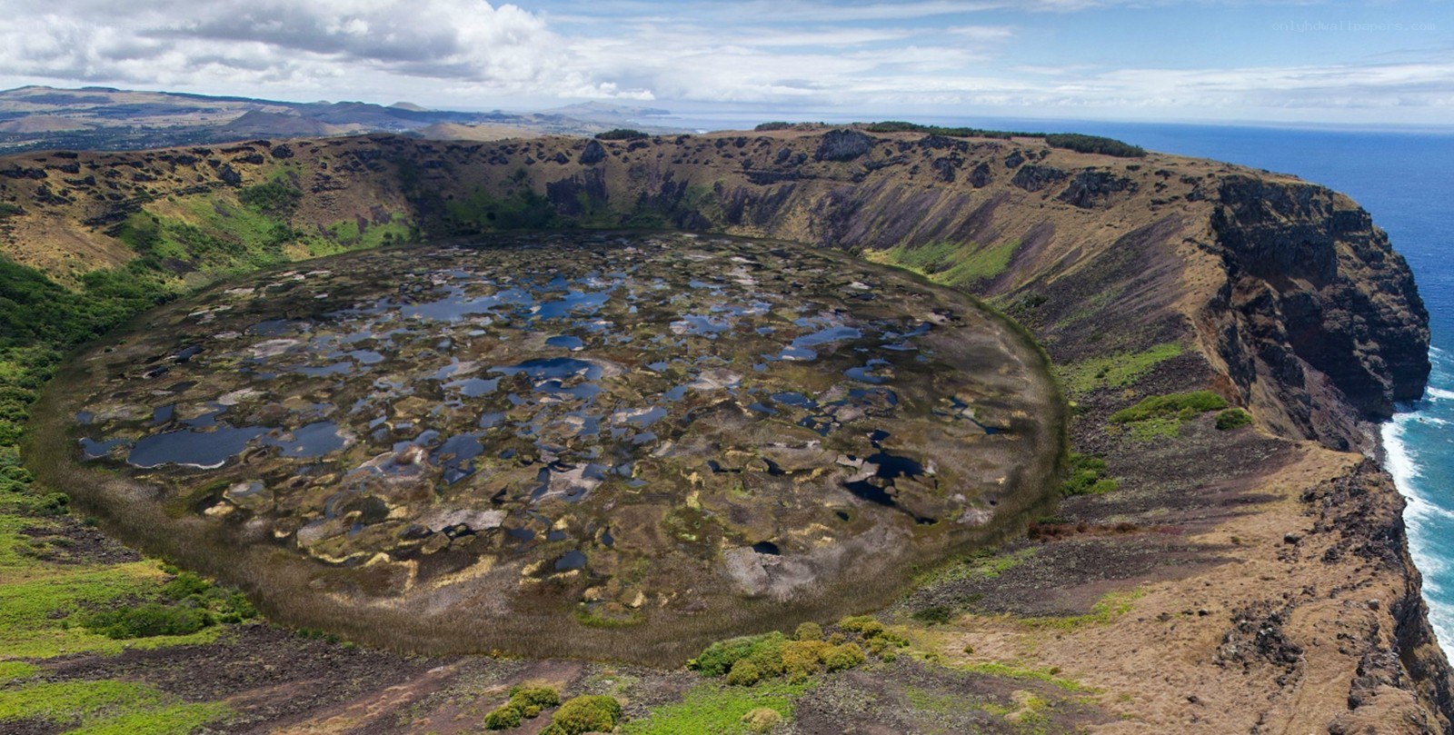 volcanic crater lake