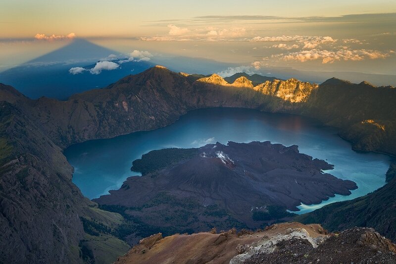 Volcanic Crater Lake — Blue