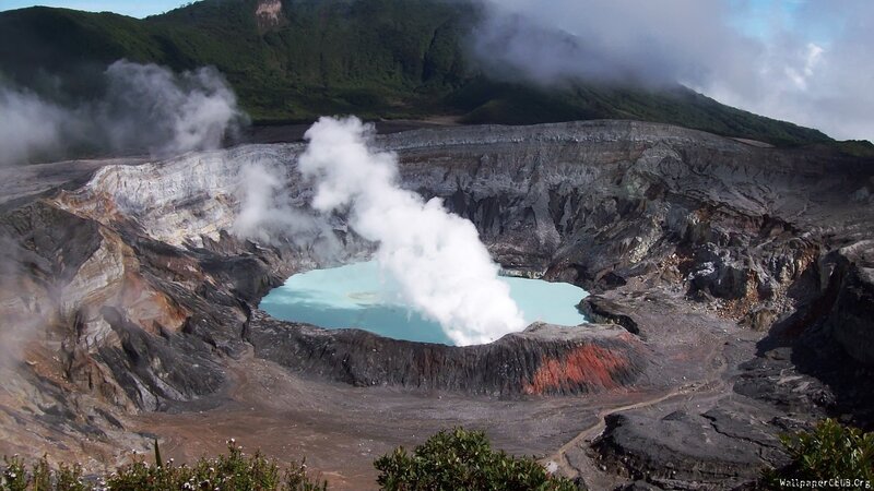 Volcanic Crater Lake — Gray