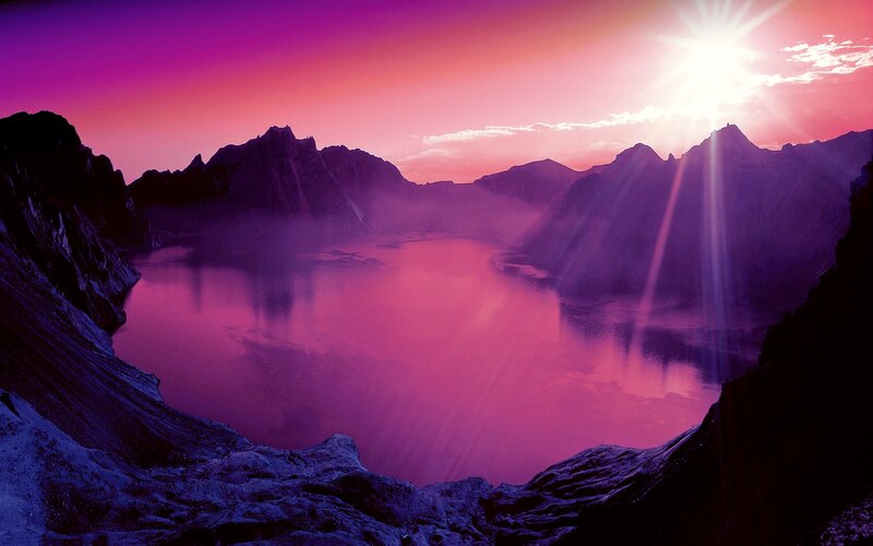 Volcanic Crater Lake — Purple