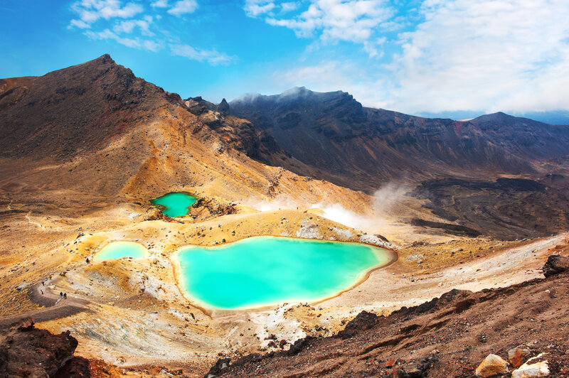 Volcanic Crater Lakes — Blue, Dramatic