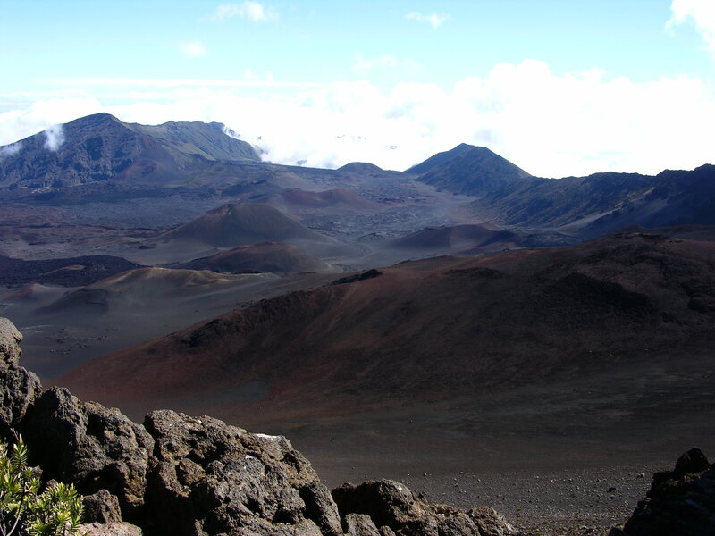 Volcanic Crater Landscape — Brown