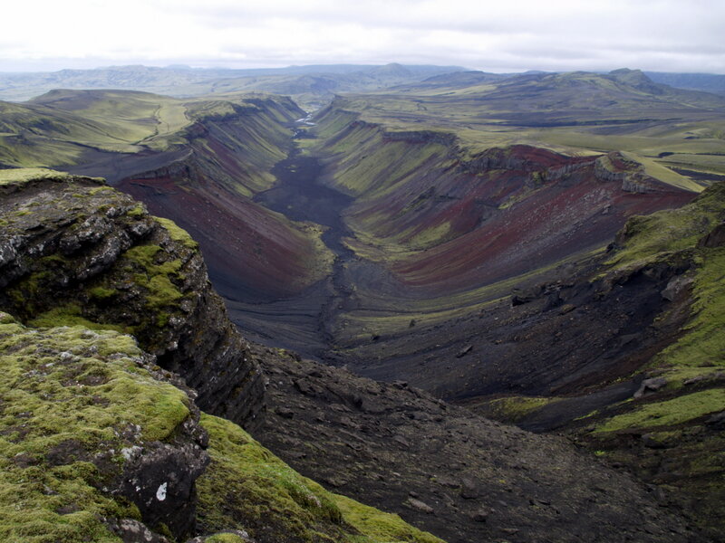 Volcanic Crater Landscape — Green