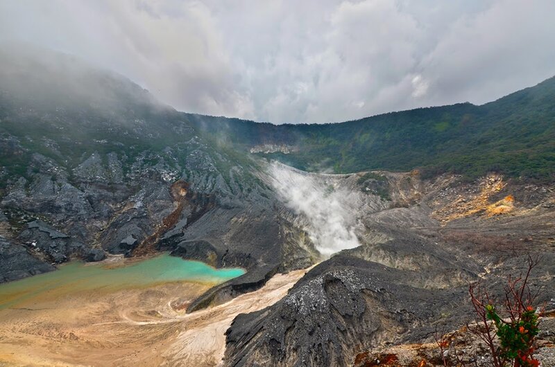 Volcanic Crater with Lake