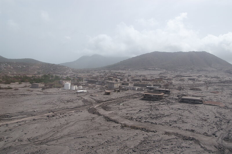 Volcanic destruction in Montserrat